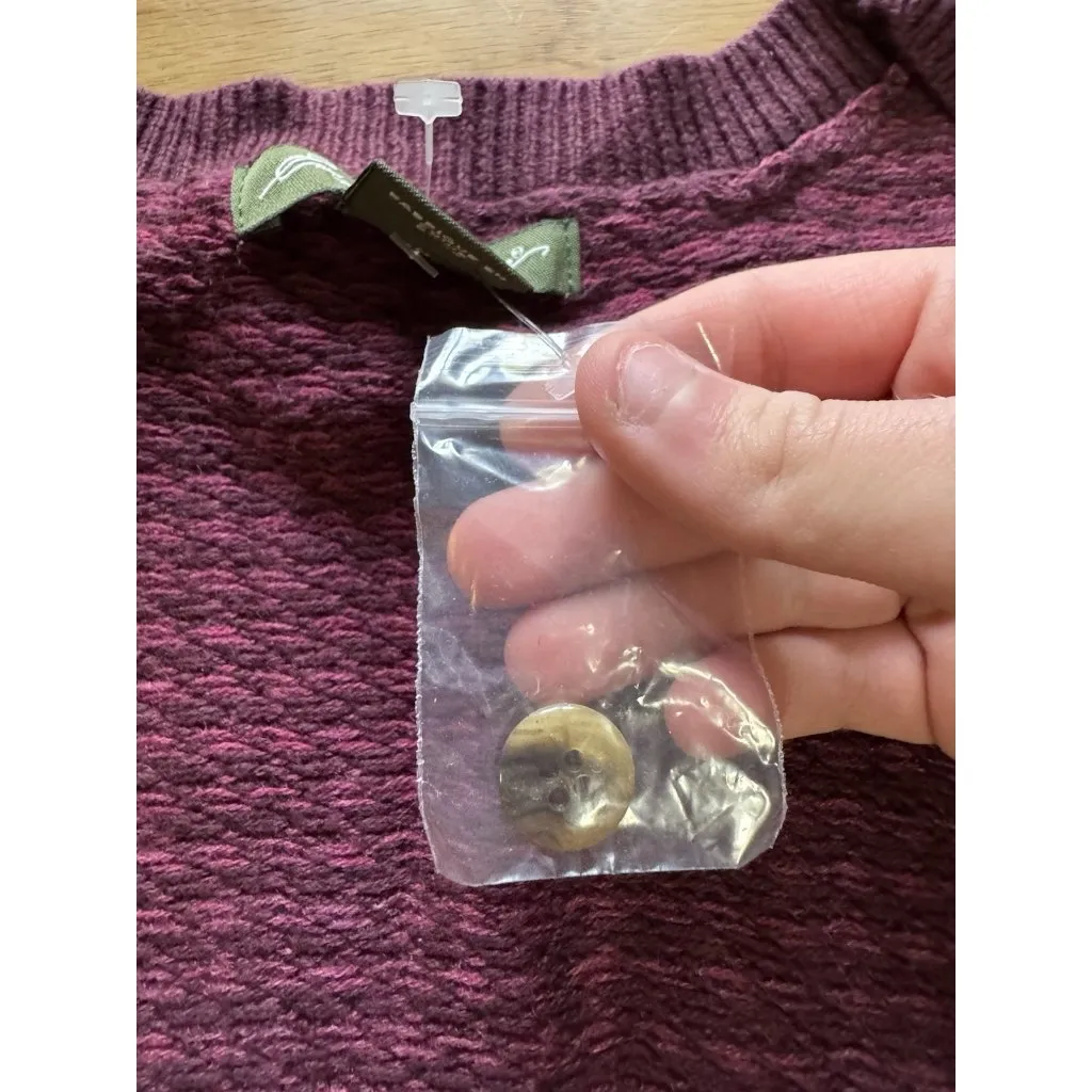 Eddie Bauer Women Size TXXL Cardigan Sweater Button Down Ruffles‎ Long NWOT VTG - Image 9