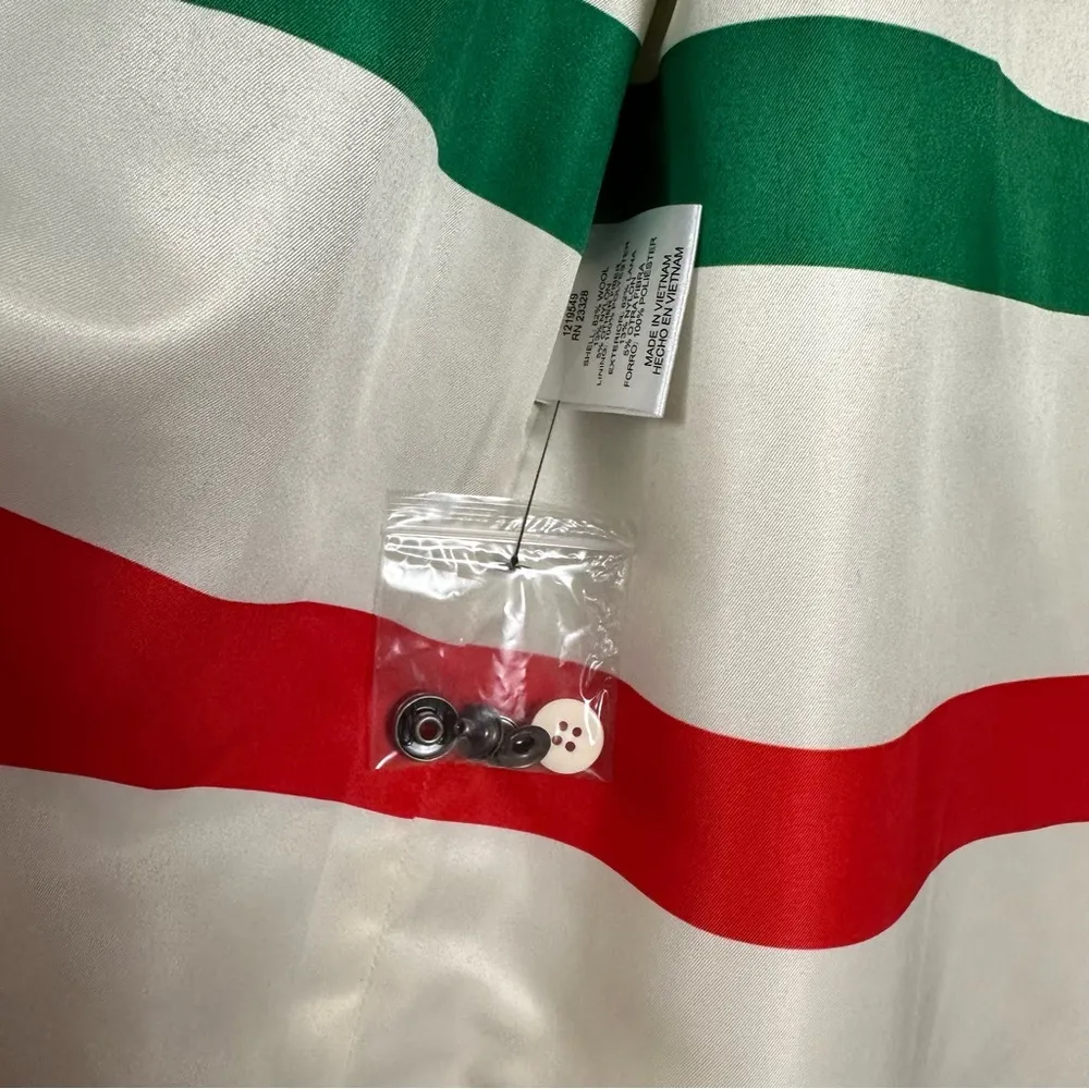 Pendleton Campbell Wool Coat Striped Water Resistant Windblocking Navy L NWOT - Image 13