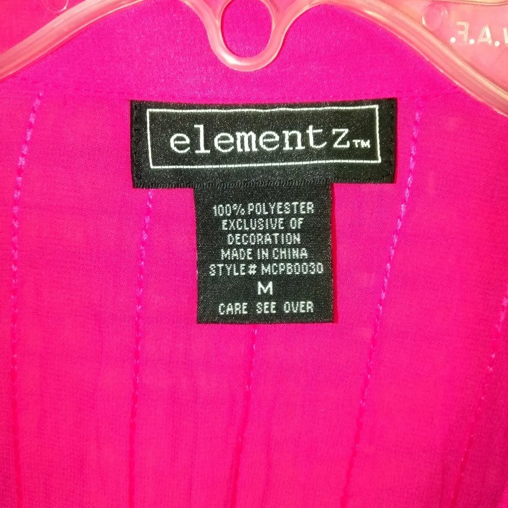 Elementz M Pink Ruffled Sequined Top - Image 4