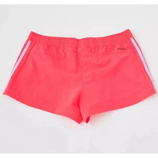 Adidas Women's 3-Stripes Pacer Woven‎ Shorts Training Size XL Pink/White - Image 3