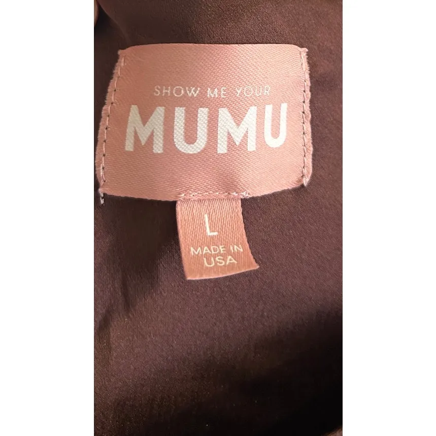 Show Me Your Mumu Jodie Dress in Chocolate Luxe Satin L - Image 5