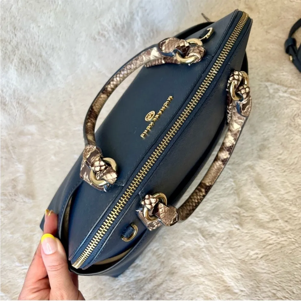 Michael Kors Hudson Embossed Snake Dome 2-Way Bag - Image 9