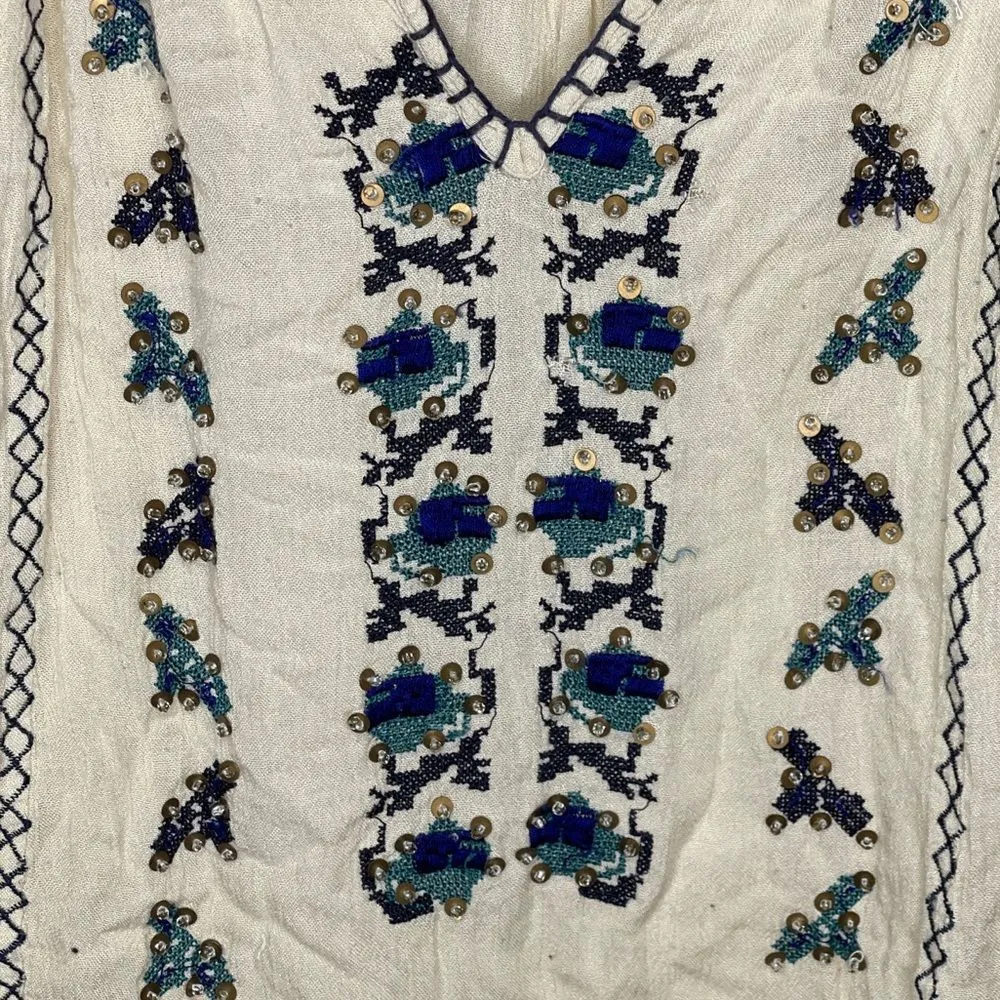 Alloy Apparel‎ Embroidered Shirt Blue Size M - Image 2