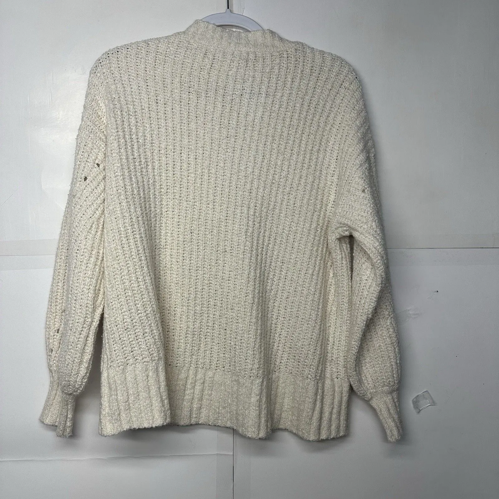 American Eagle Women’s Small Cream Chunky Knit Button Cardigan Swea - Image 8