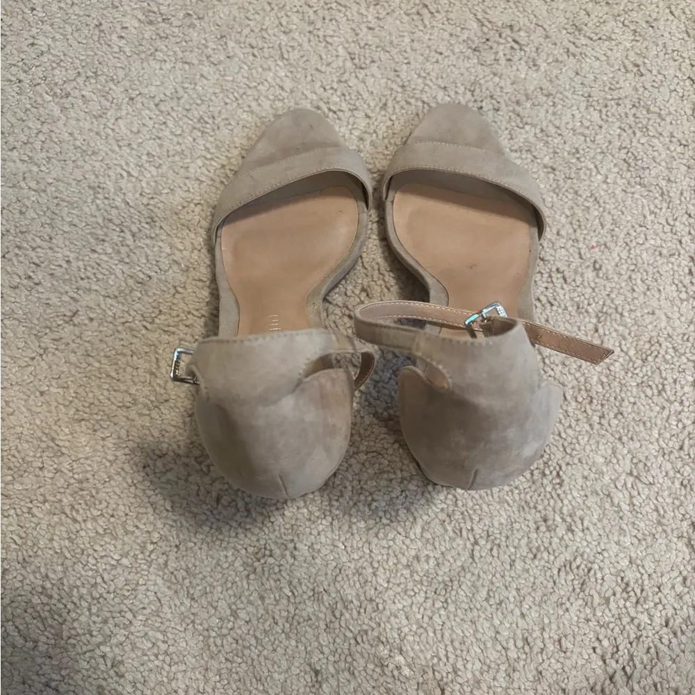 Madden Girl Tan Heels Elegant Suede Straps - Image 5