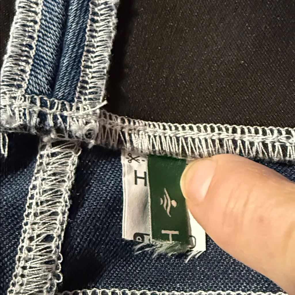 HALARA flex high waisted Stripe Wide Leg Jeans. Size M. 4 way stretch - Image 8