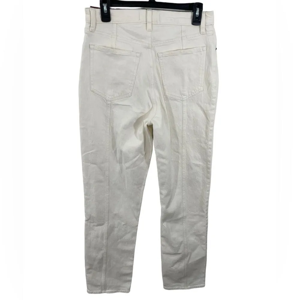 NWT Abercrombie & Fitch Ultra High Rise 90s Straight Jean in Cream Sz 29 Long 8L - Image 4