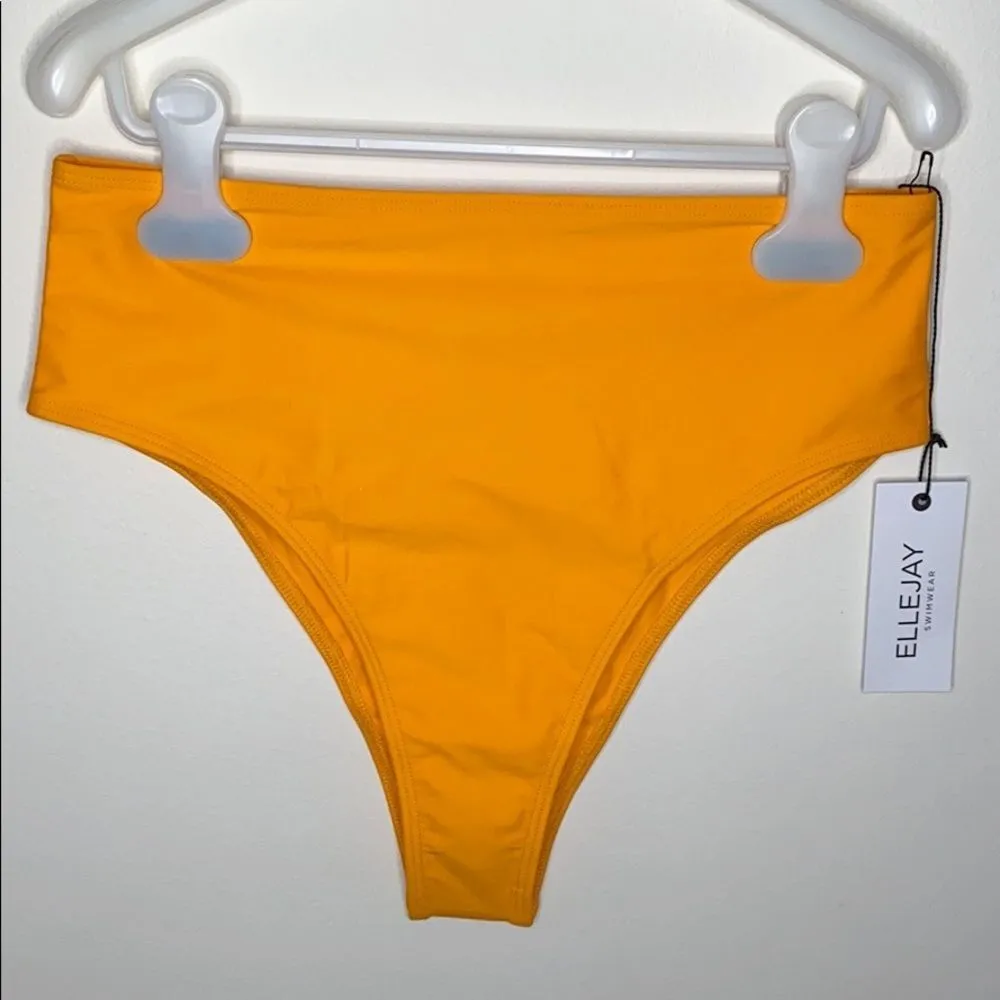 Ellejay Carolyn high waist orange swim bottoms size L - Image 3