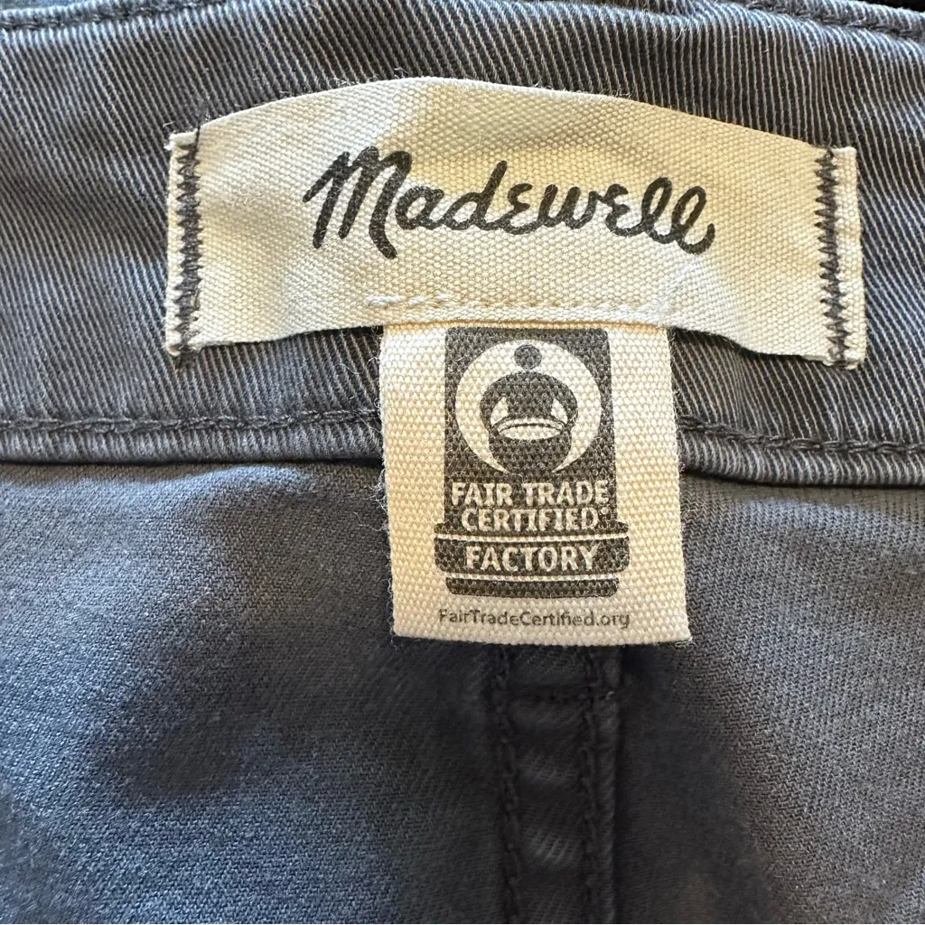 Madewell Slim Straight Utility Pant Gray Womens 31 - Image 6