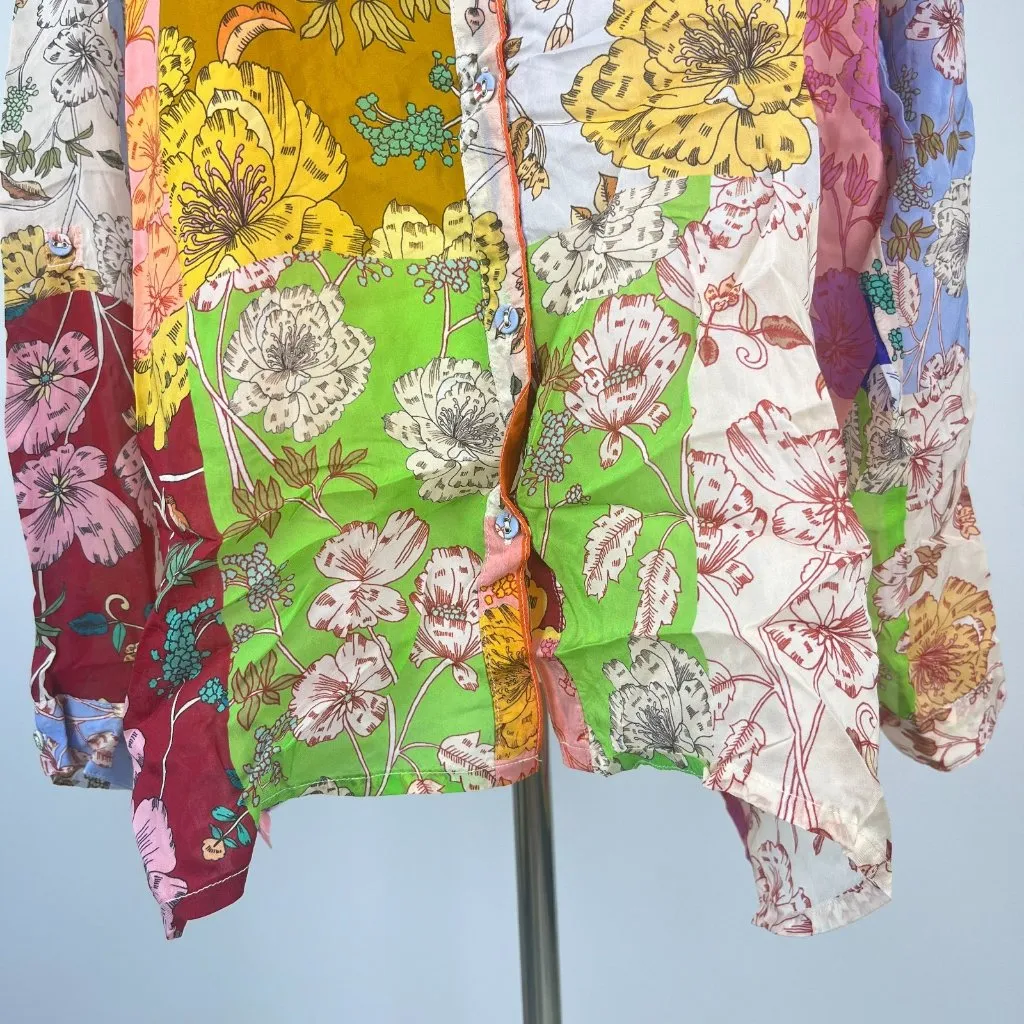 NWOT Johnny Was Cosmo Lauren Floral Oversized Top Button-Down Shirt Blouse Sz S - Image 4