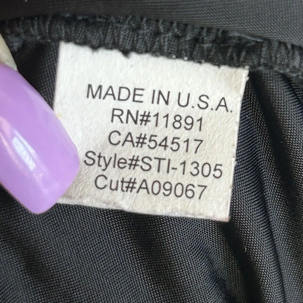 BAILEY 44 Midi Dress Womens Large Black Tiered Lace Cocktail Bodycon Anthro NEW - Image 7