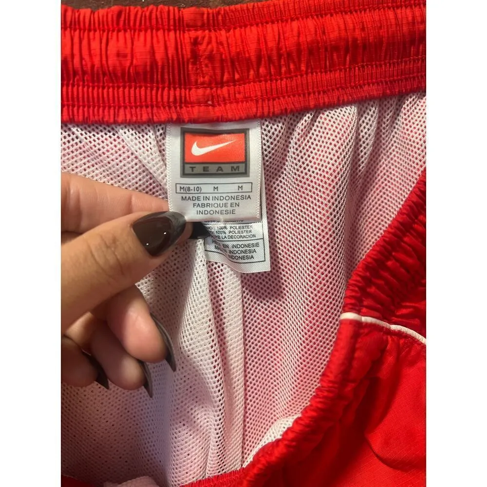 Womens Nike Red Retro Windbreaker Pants M - Image 9