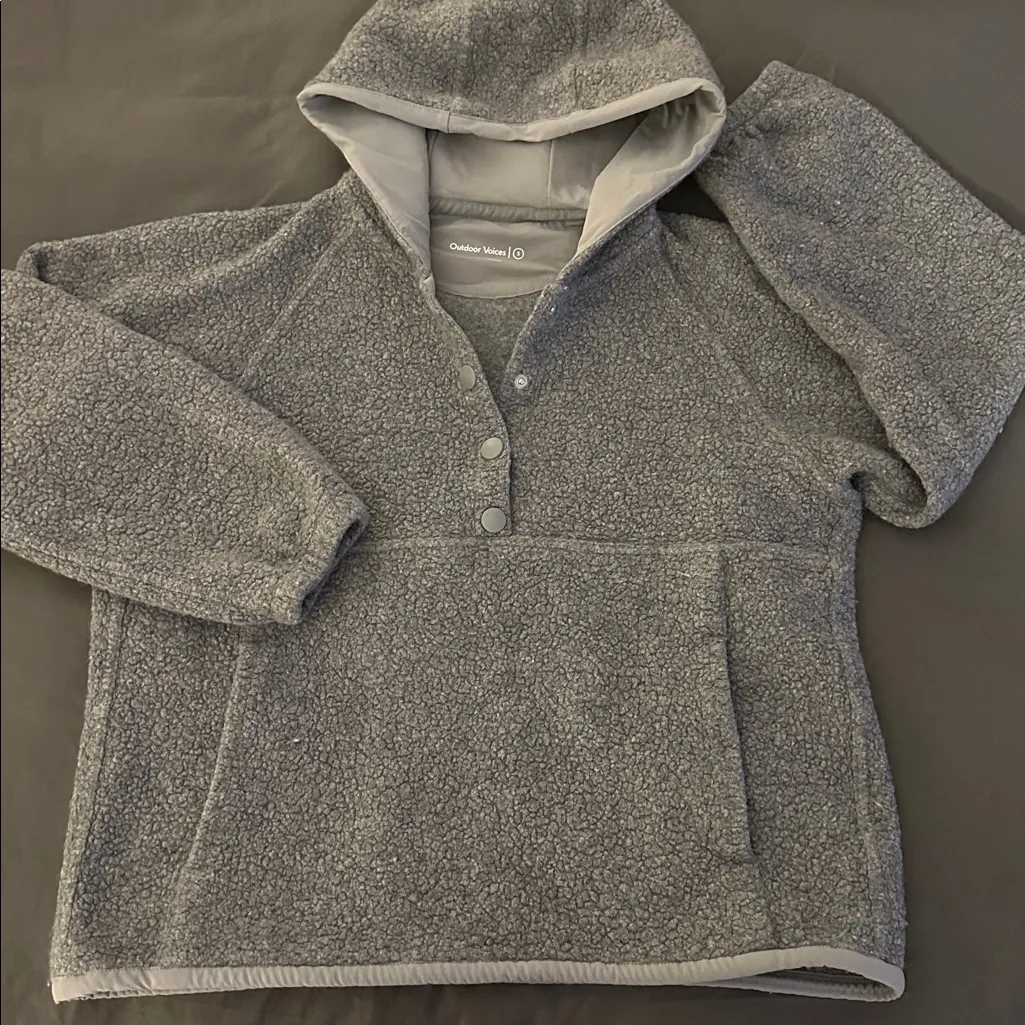 Outdoor Voices MegaFleece Snap Up Hoodie Sz S - Image 8