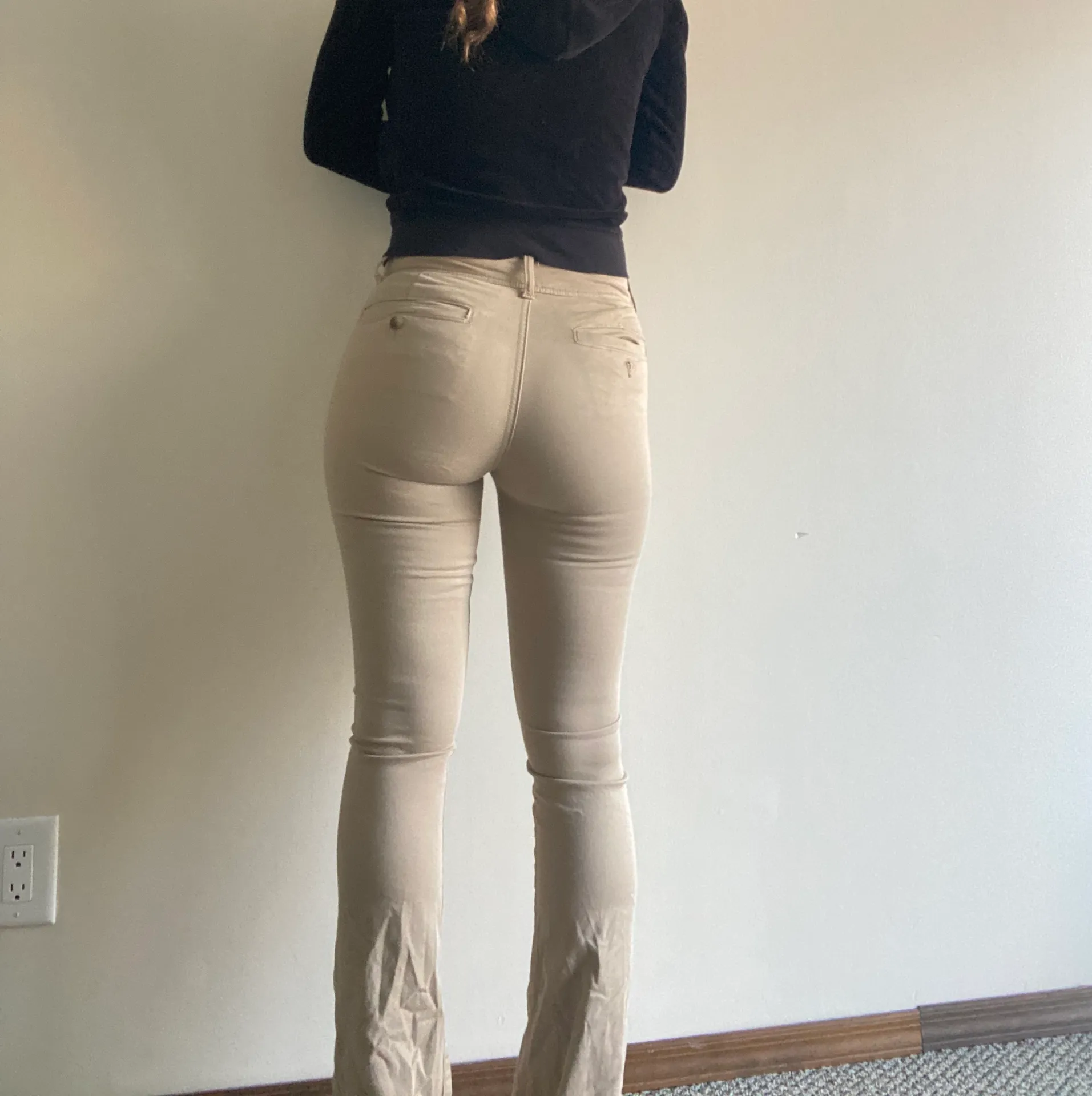 American Eagle Beige Bootcut Flare Jeans Size 2 - Image 5