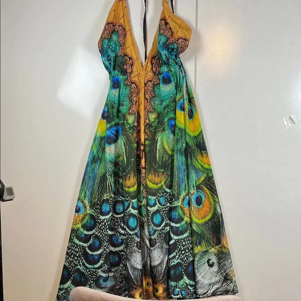 Celina dress Vibrant Peacock Feather A0156 Green Size undefined - Image 2