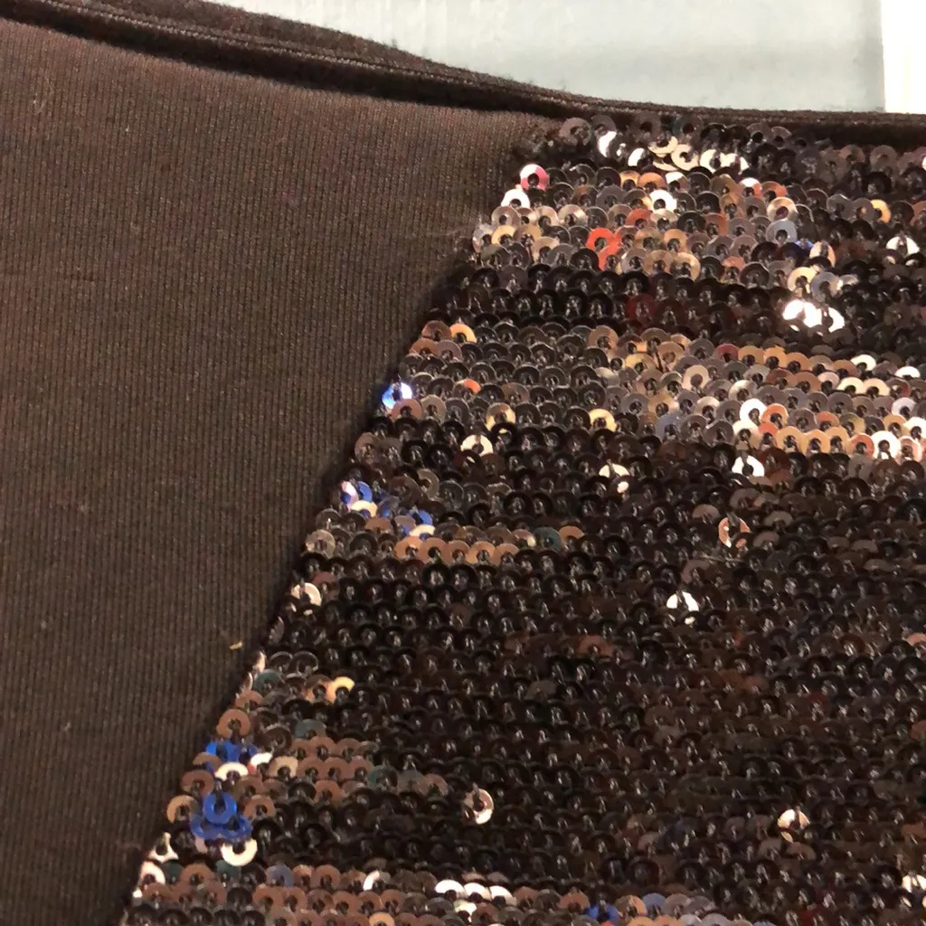 Bebe Addiction stretchy mini‎ skirt with sequins size L Black Size L - Image 2