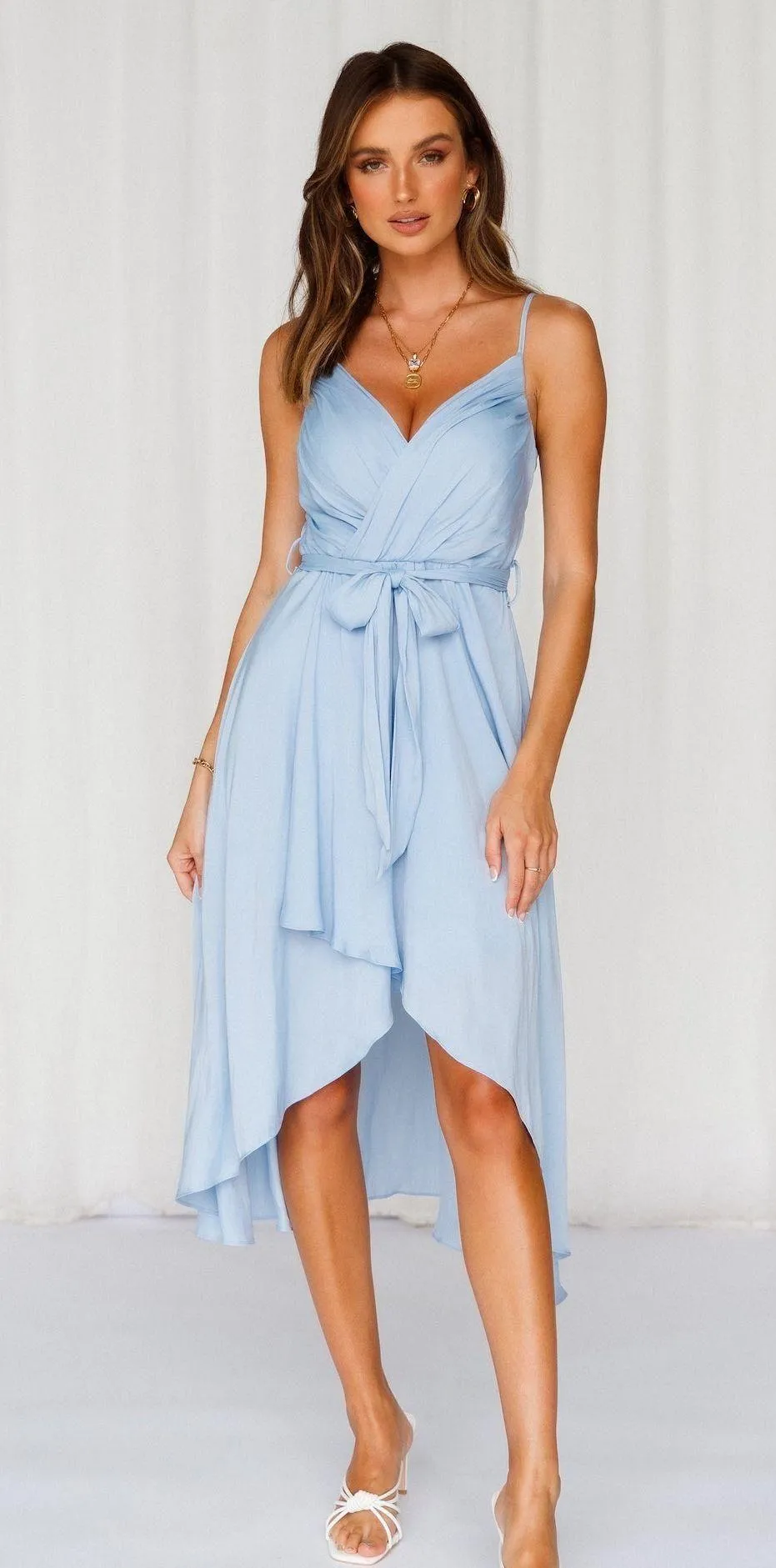 Fuel To My Fire Midi Dress Steel Blue - Image 2