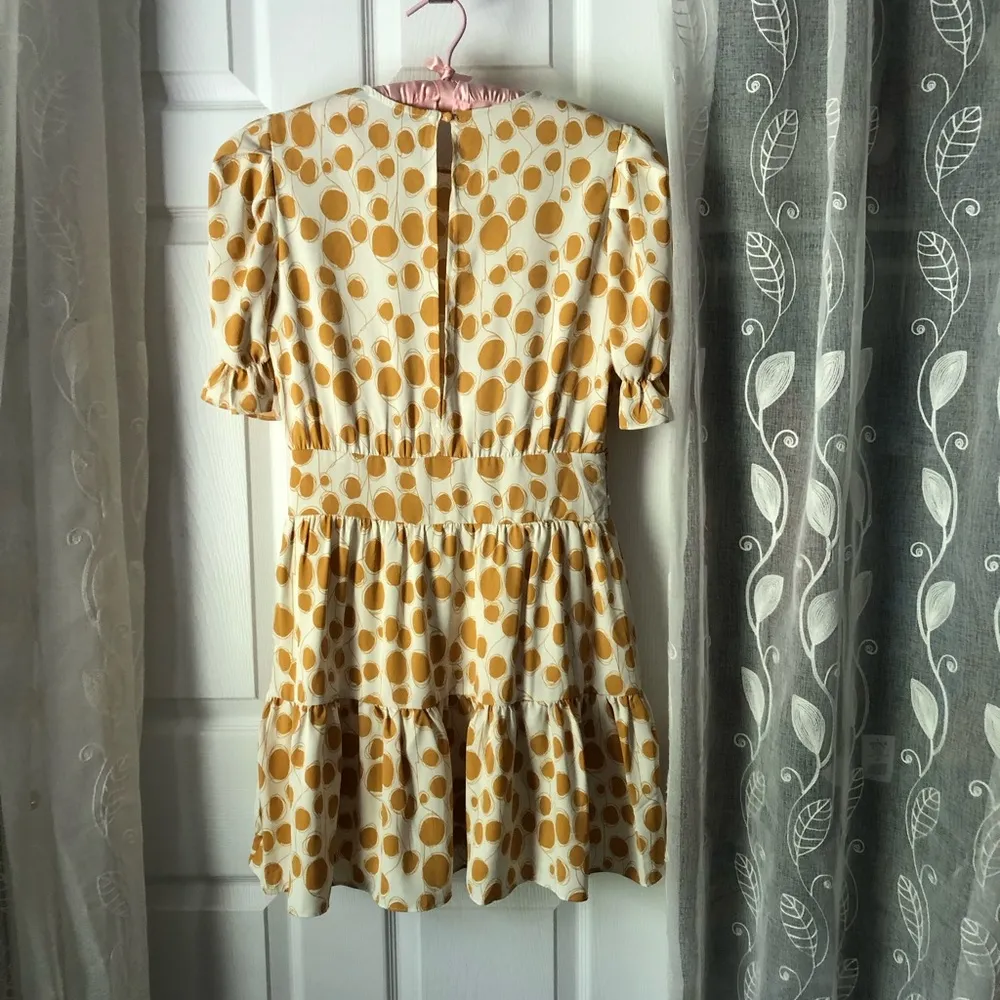 INA polka dot  ruffles trim mini dress, size small - Image 6