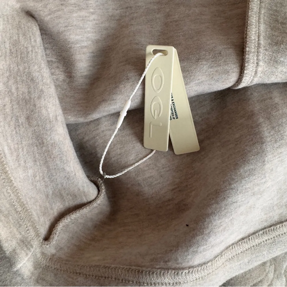 OGL FuzzLuxe Beige High Waisted Umbrella Hem Midi Skirt Womens Size L Pockets Tan Size L - Image 14