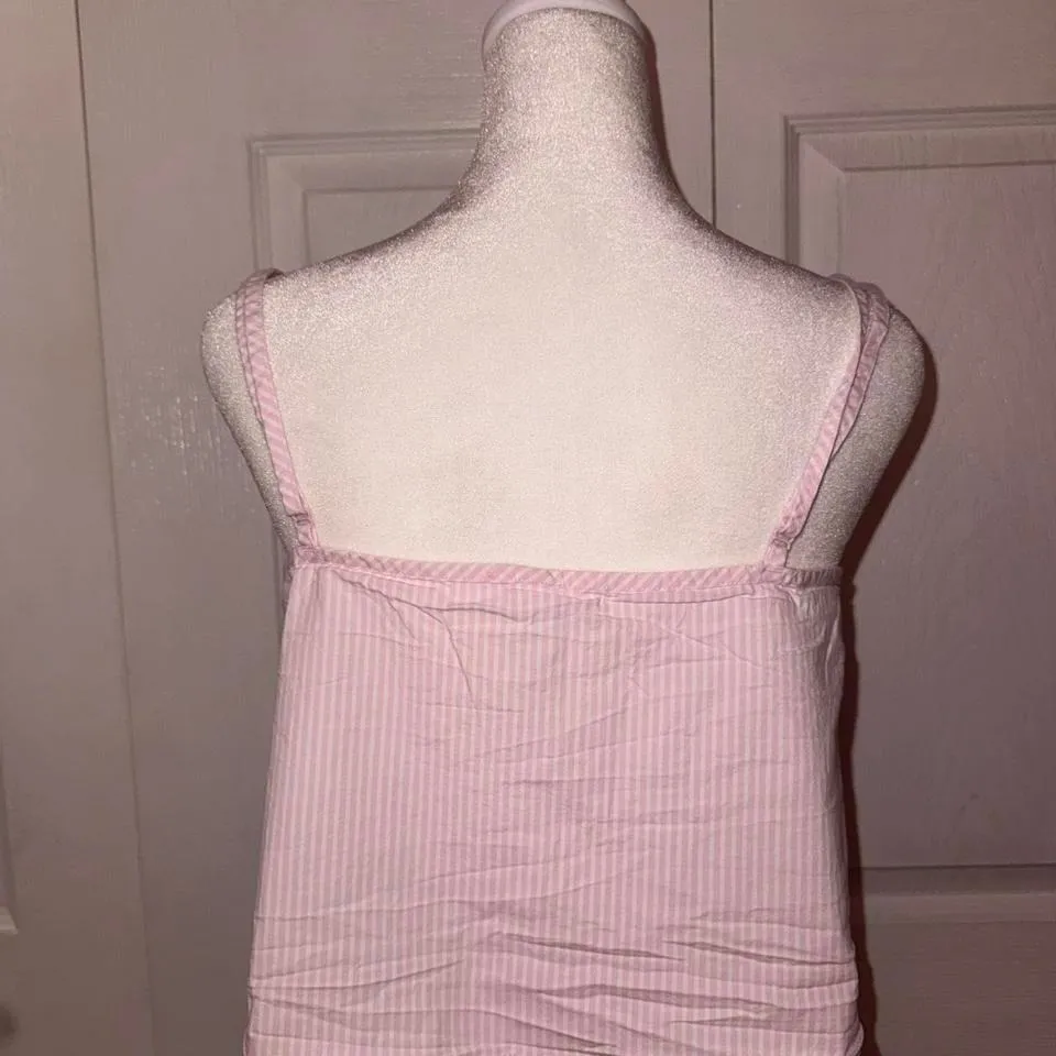 Skims NWOT Sleep Cami Cotton Poplin Cherry Blossom Stripe Size Medium - Image 3
