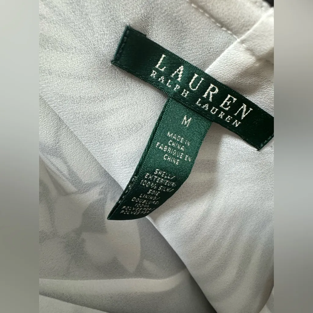 Ralph Lauren tropical printed silk halter dress vintage medium - Image 3