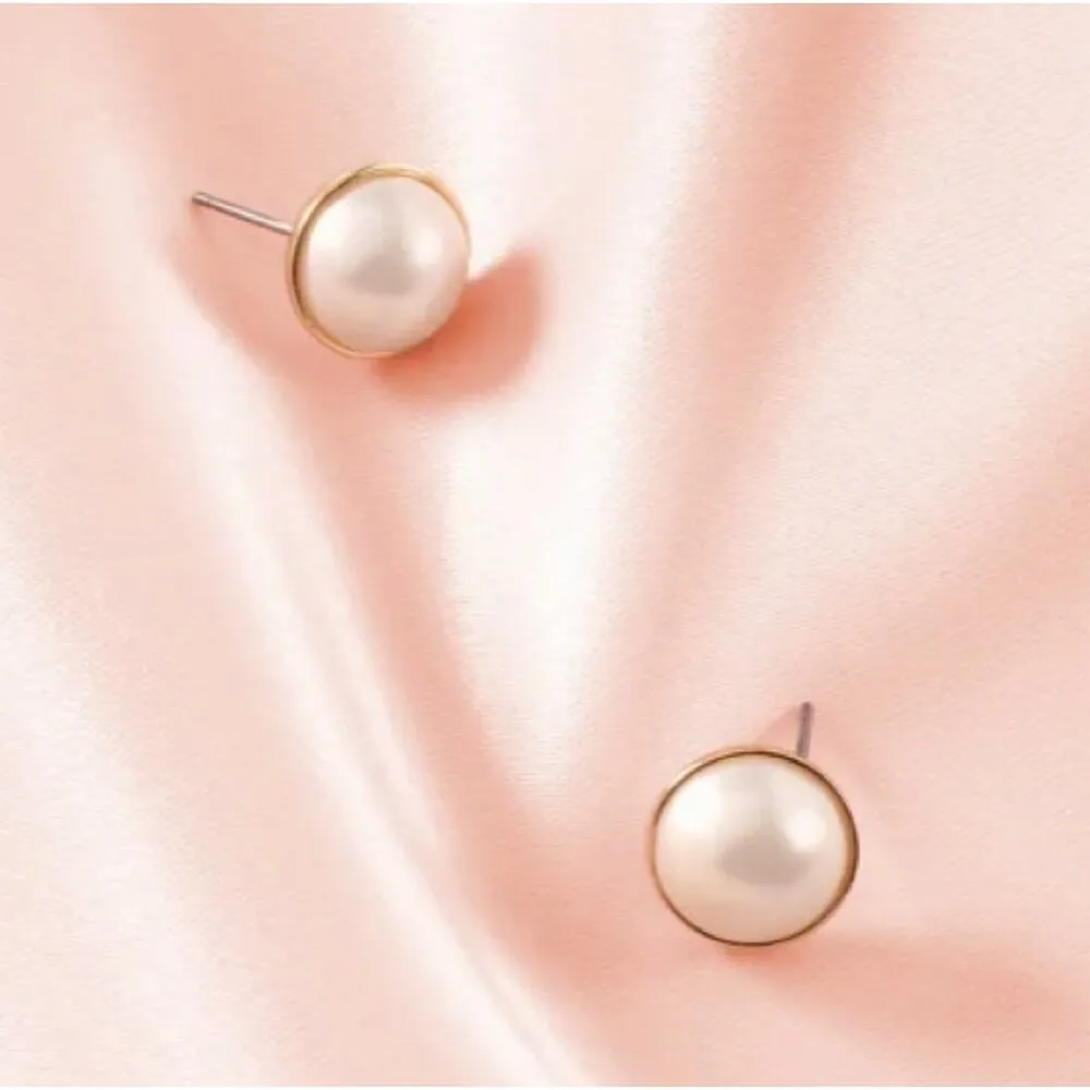 Stella & Dot Bisou Teardrop Pink Pearl Earrings 2 in 1 Valentine's Day Glam - Image 7