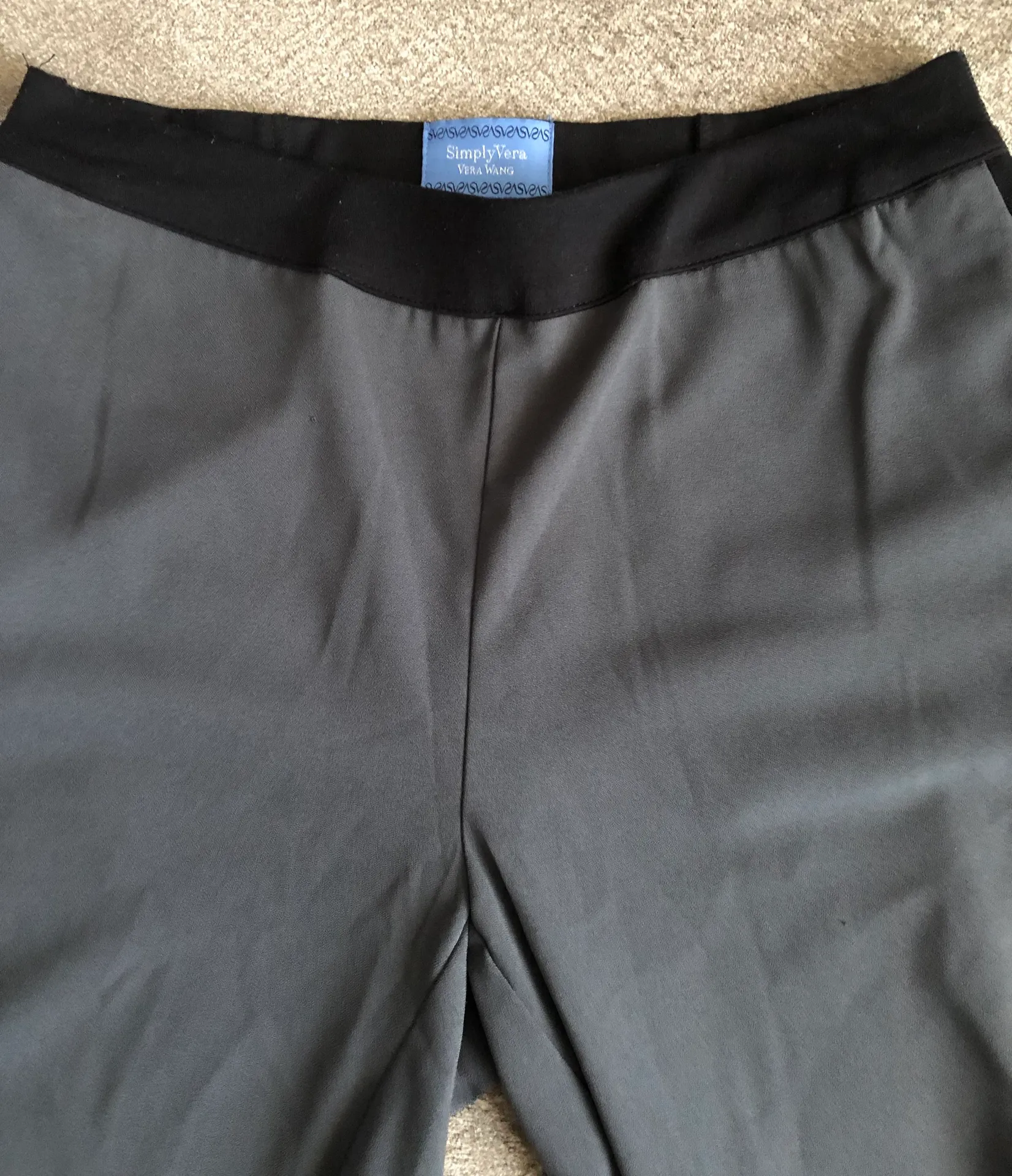 SimplyVera VERA WANG Gray &Black Tuxedo Pants  - Image 5