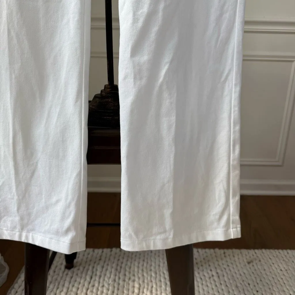 Vintage Y2K St John Collection White Low Rise Trousers Pants Gold Branded Button - Image 5