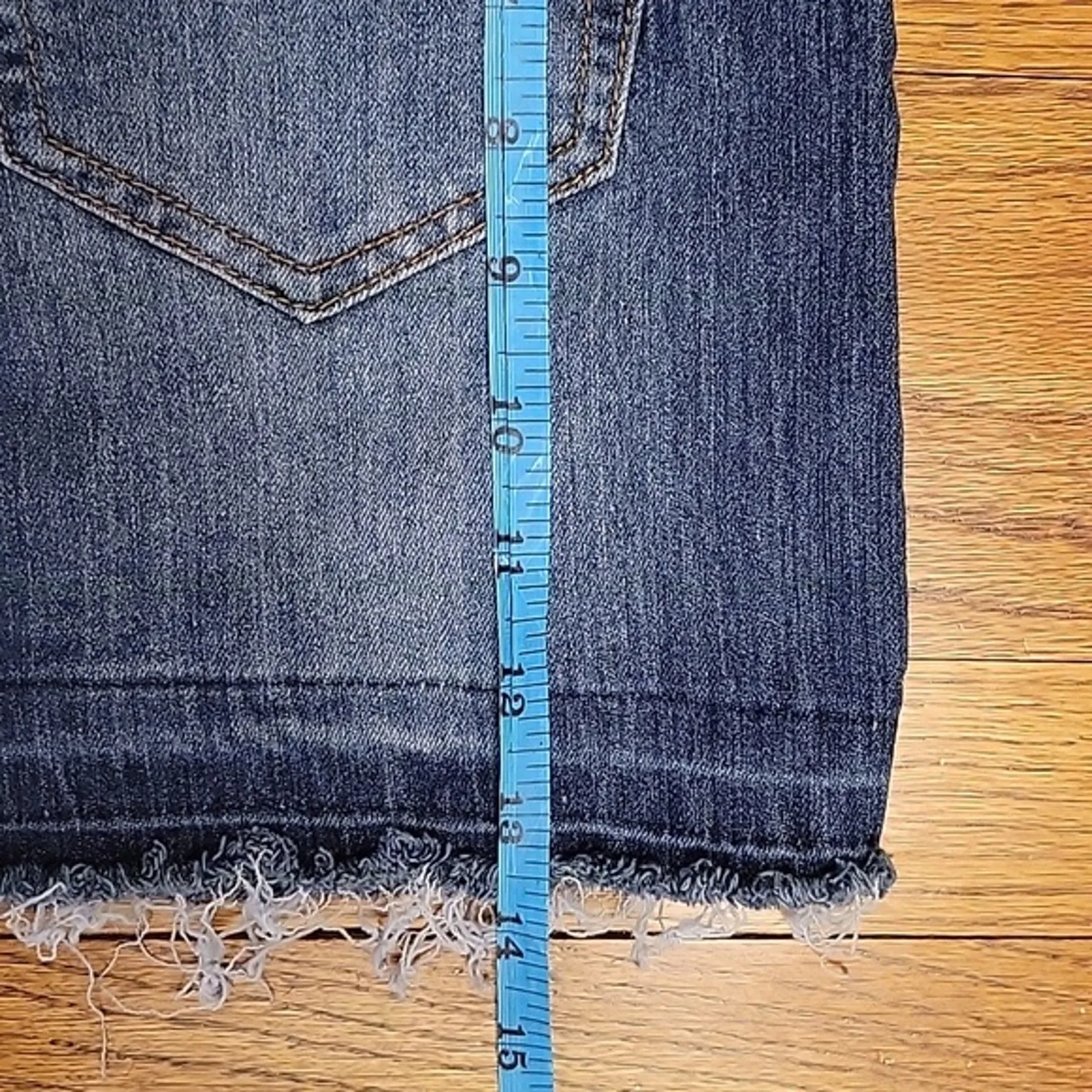 Raw Hem Denim Mini Skirt Western Y2K 90's Festival Country Rodeo Utility Size‎ 5 - Image 7