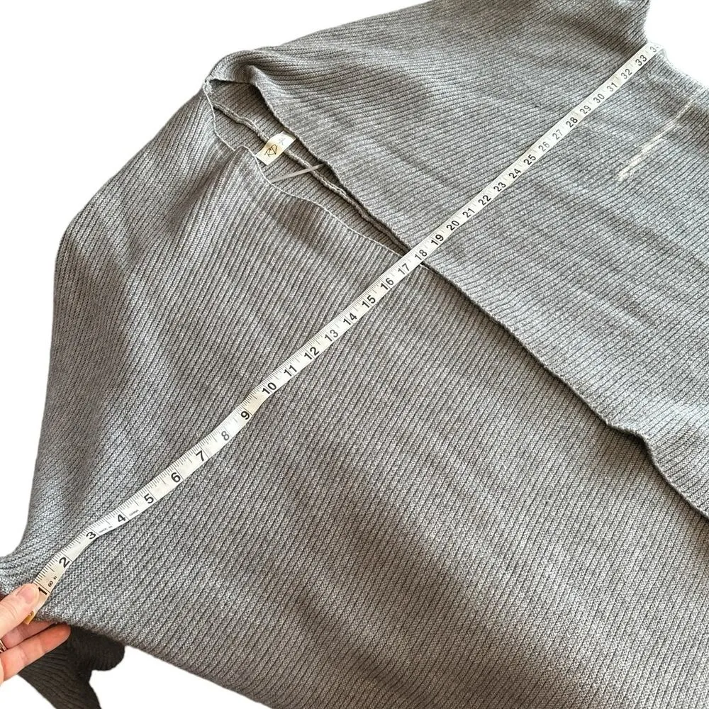 RD Style Oversized Drape Front Ribbed Soft Knit Cardigan Sweater Grey Gray XL - Image 12
