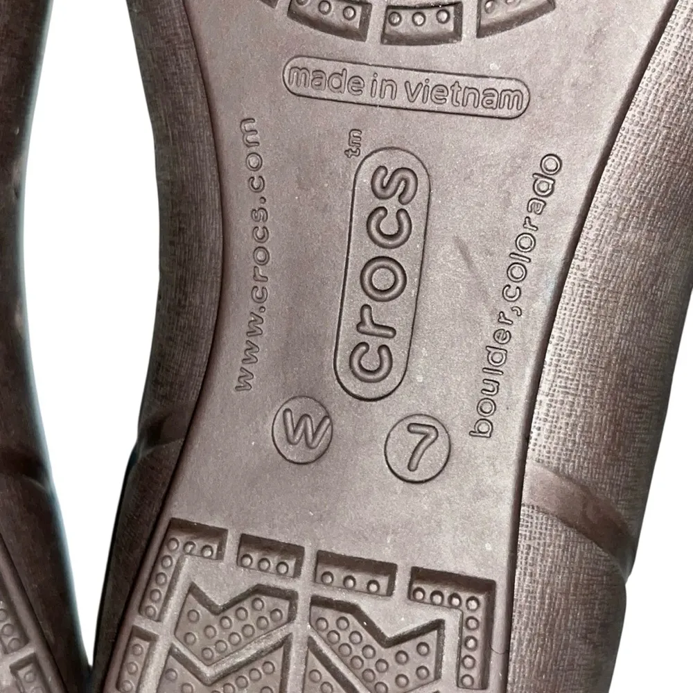 Crocs Cap Toe Tortoise Shell Print Ballet Flats Women’s size 7 - Image 7