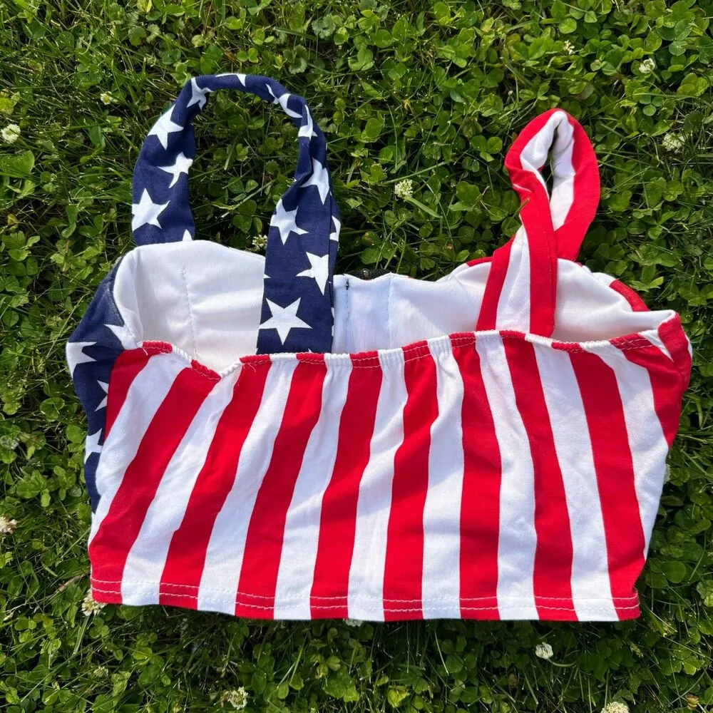 Zipper Padded American Flag Tank - Image 4