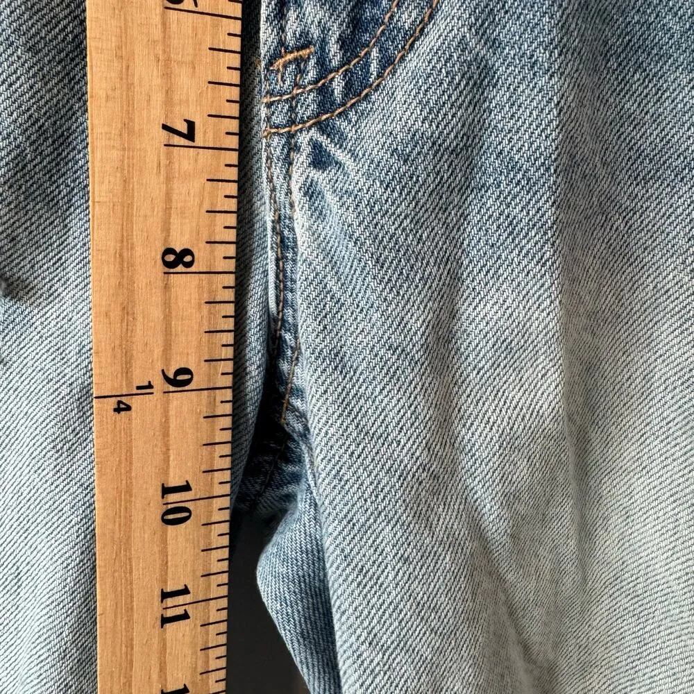 American Eagle  90s Straight Patchwork Distressed Y2K Jeans Artsy 6 - Image 5