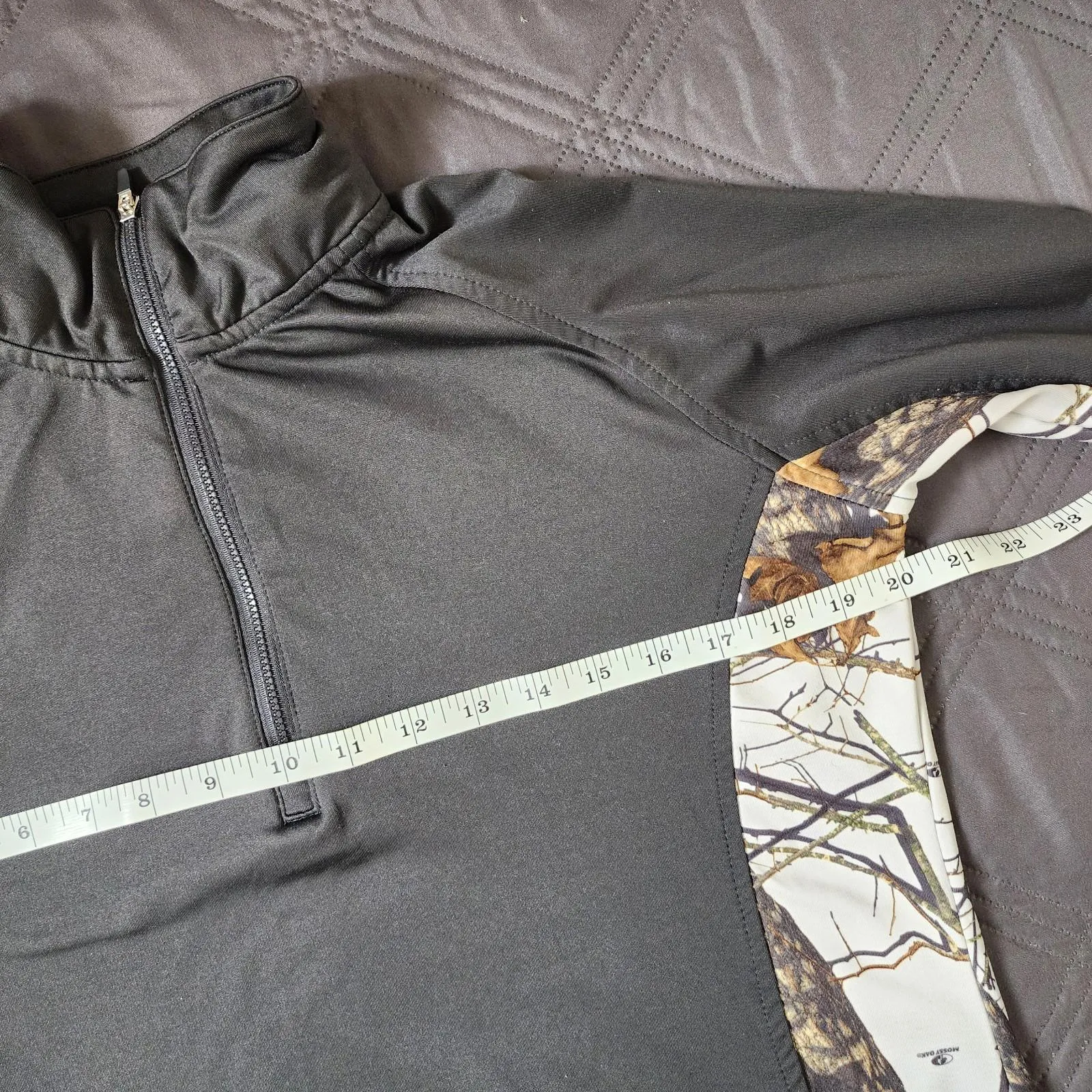 Energy Zone Long Sleeve Pullover Snow Camo Shirt Quarter Zip Hunting Base Layer - Image 5