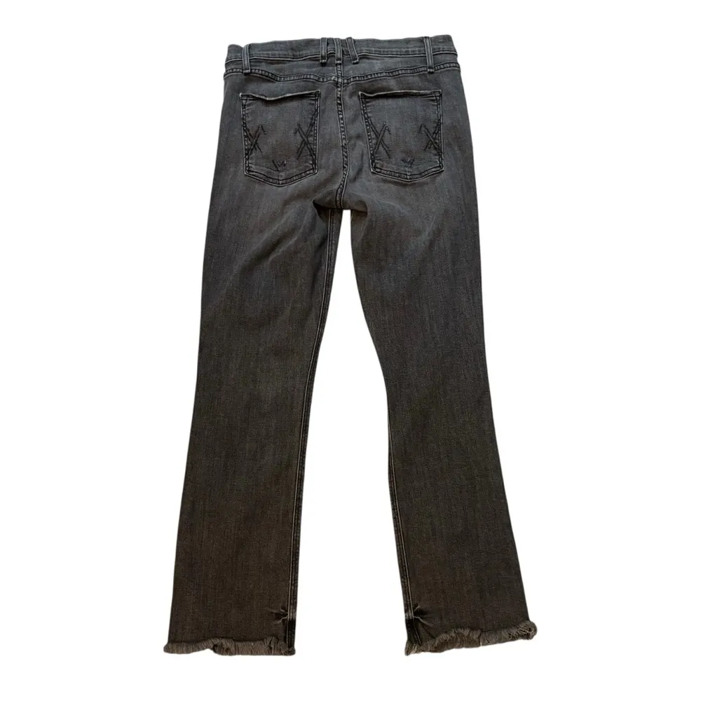 MCGUIRE Cropped Valetta Jeans with Raw Hem in Rialto Gray, Sz 30 - Image 6