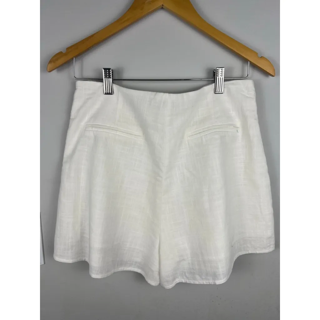 Miou Muse White Linen Blend Wrap Front Skort Women’s Small - Image 6