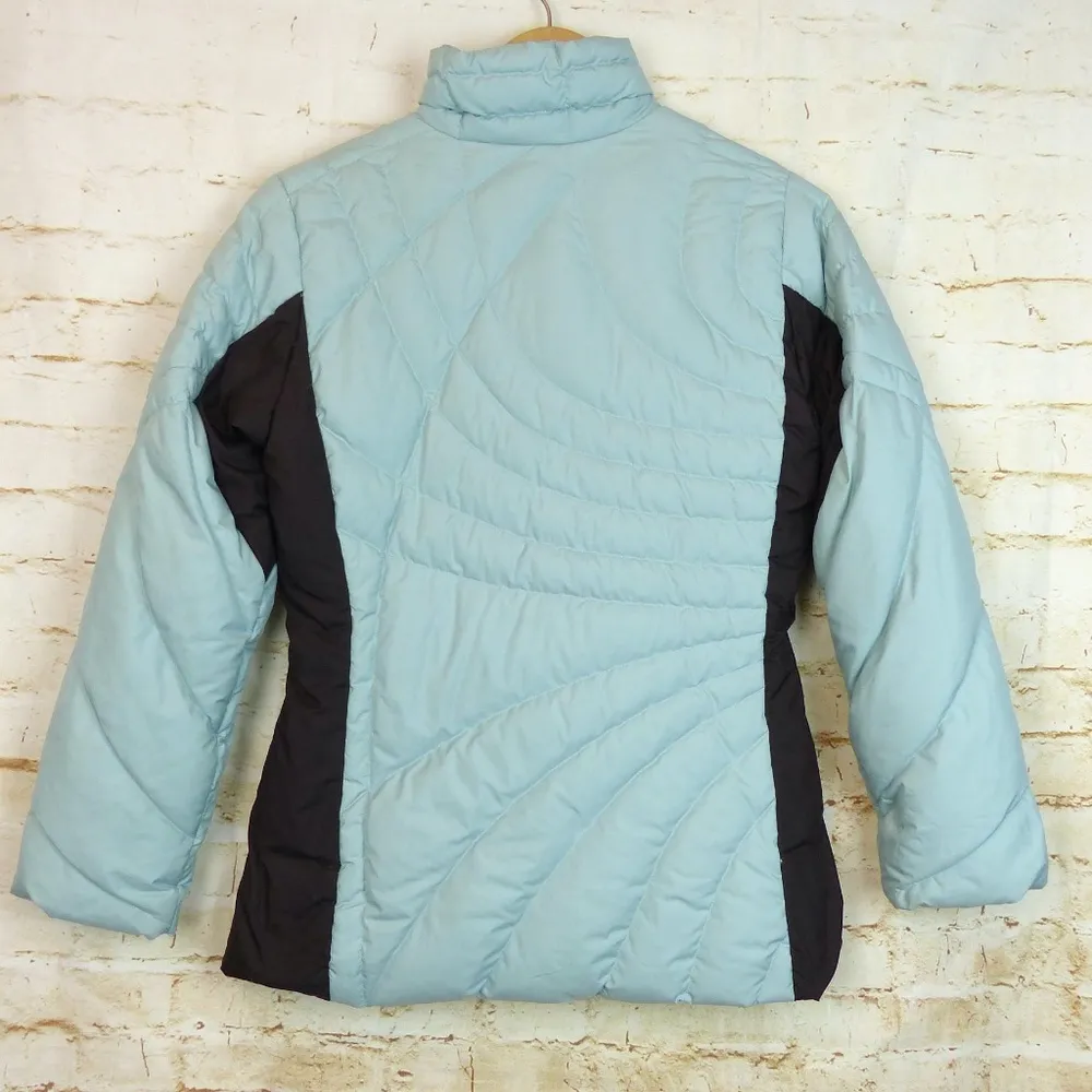Patagonia Jacket Women XS Aqua Winter Rays Coat Goosedown Y2K Gorpcore ST 28455 - Image 9