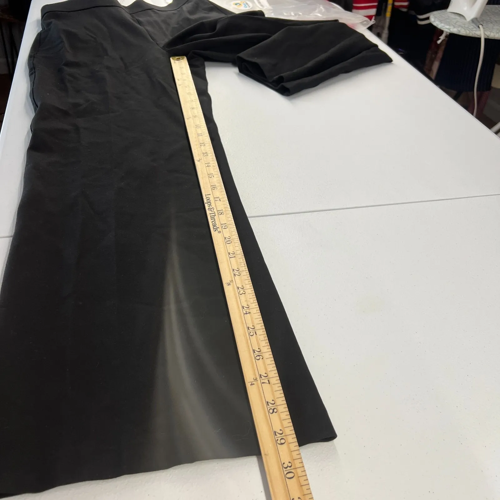 Splendid Pants Womens Small Black Ponte Knit Stretch Wide Leg High Rise Pull On - Image 10