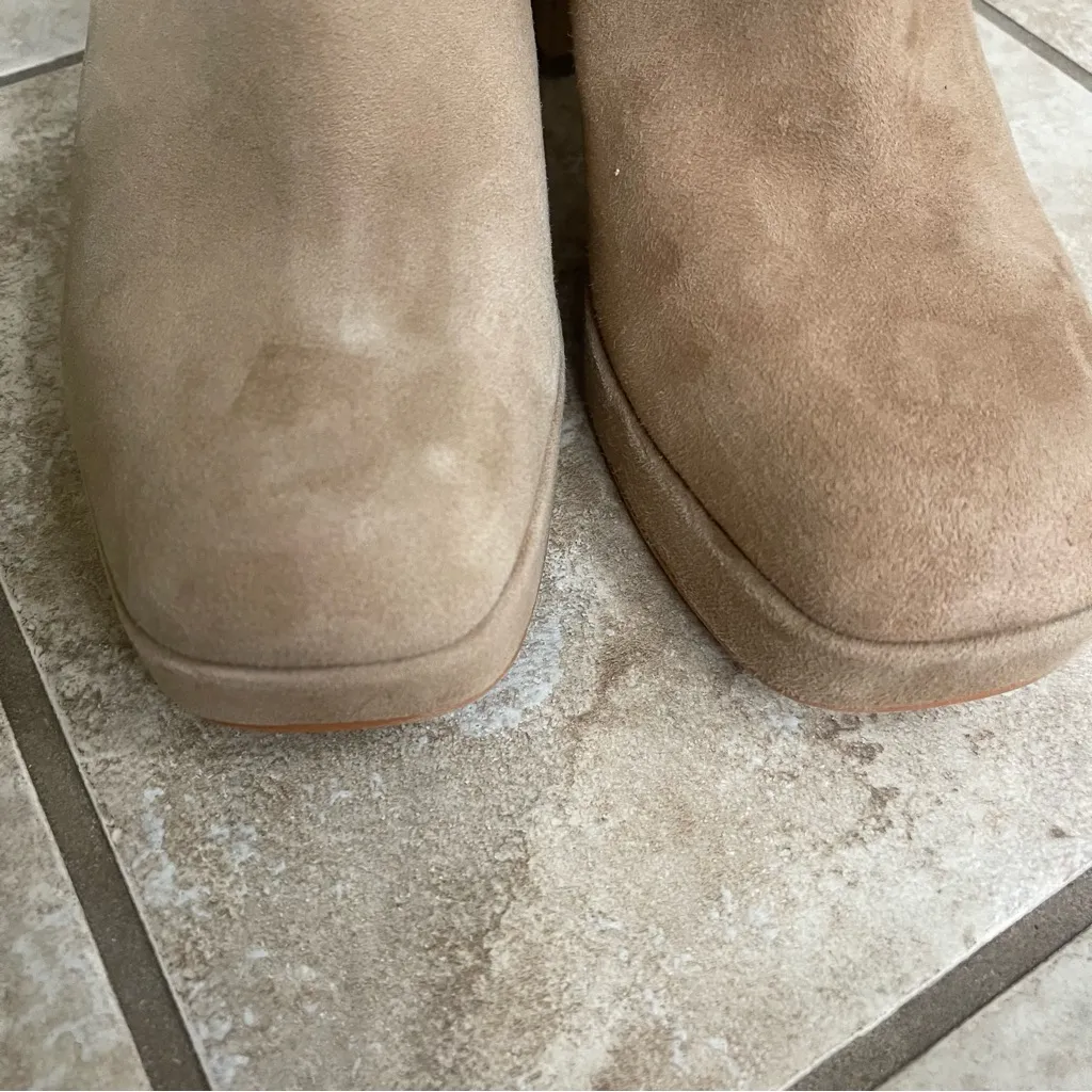 Dolce Vita Ulyses Mushroom Beige Suede Platform Ankle Boot Sz 9.5 Wore Once 1x‎ - Image 14
