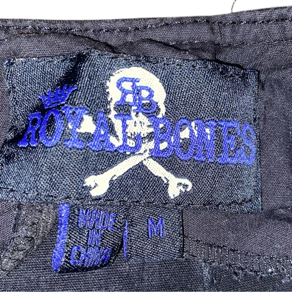 royal bones blue plaid micro mini skirt with button details - Image 4