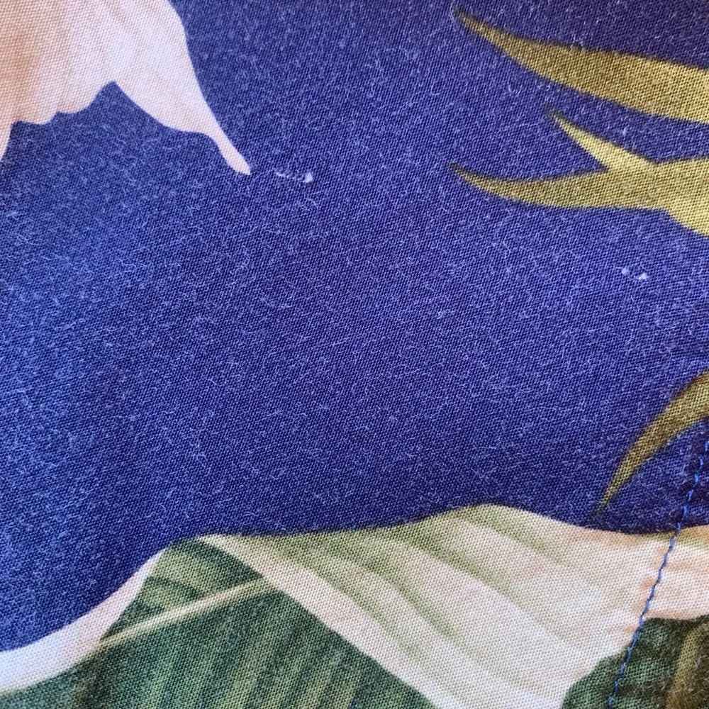 Royal Creations | Floral Button Down Aloha Shirt sz S Blue - Image 8