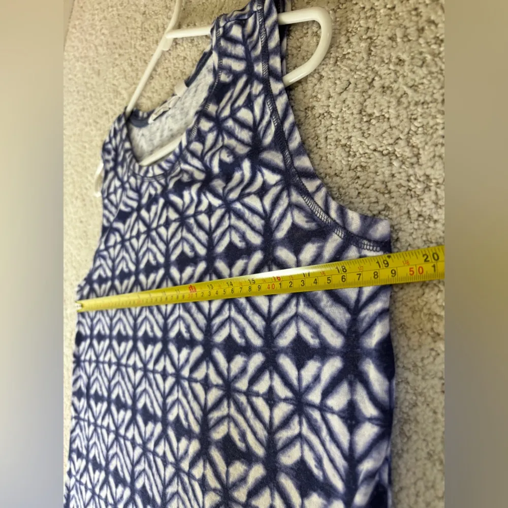 Athleta Breezy Bella Tank Top Womens M Blue Sleeveless Crew Neck Split Back - Image 3