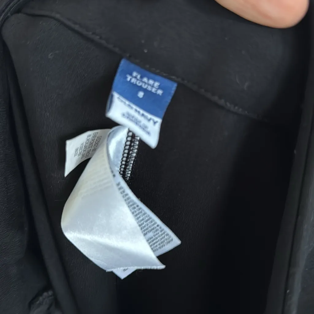 Old Navy Flare Trouser Black Stretch Fabric Pants Slacks Word Career 8 - Image 7