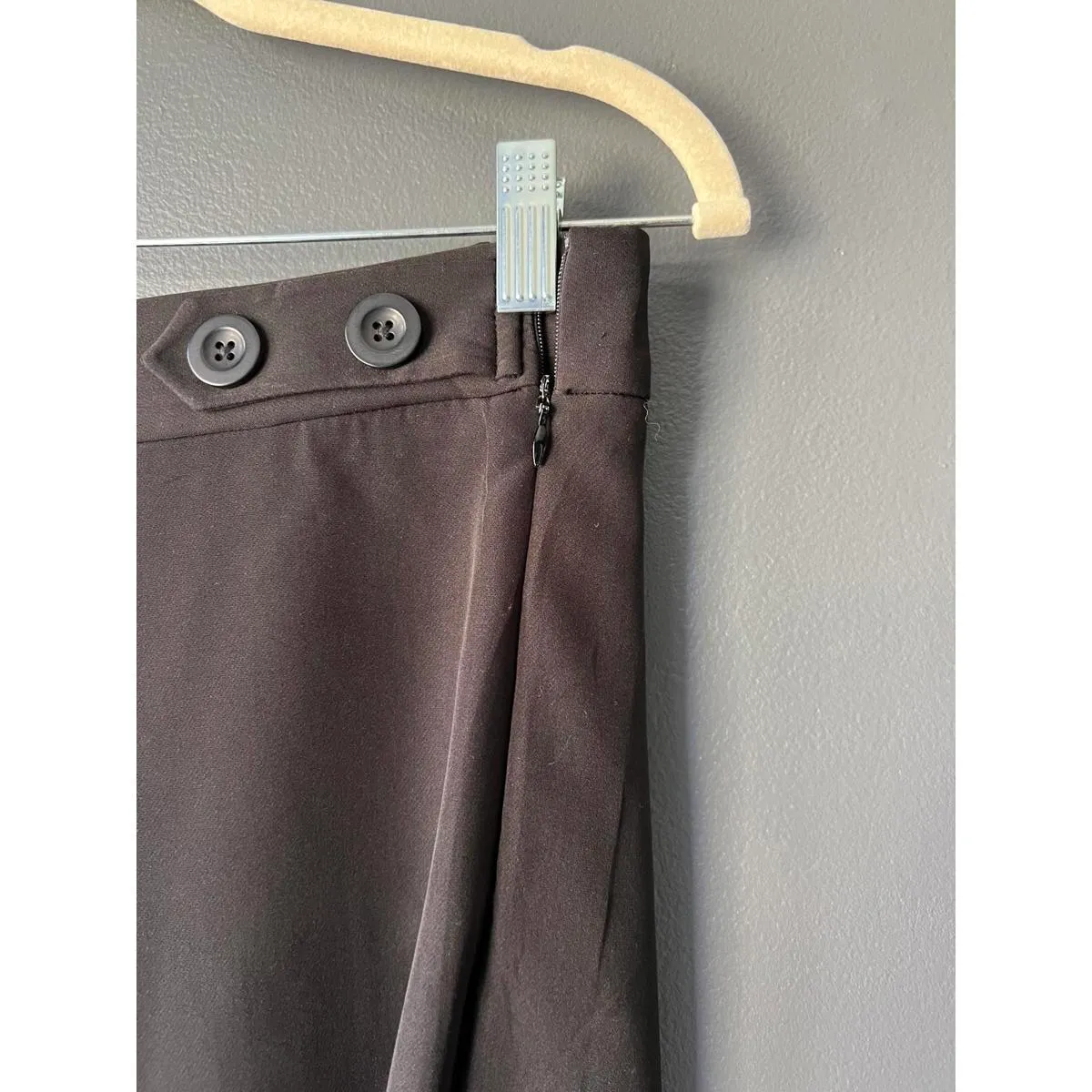 Wardrobe Black Dress Pants with Button Detail Size 26 - Image 3