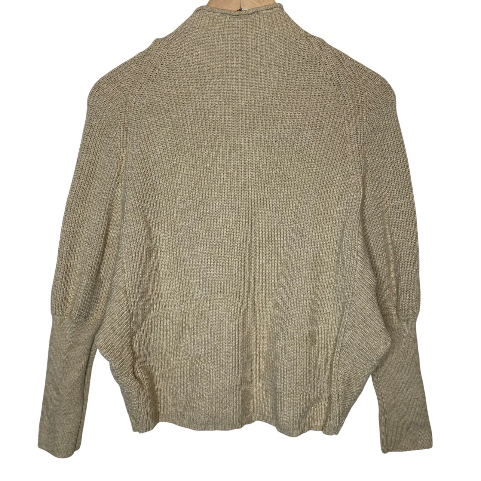 Love Token Mock Neck Sweater Medium‎ Beige - Image 3