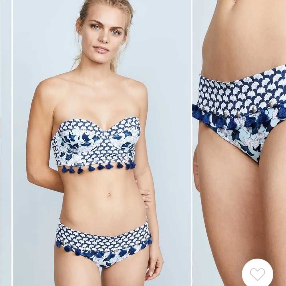 OndadeMar Lotto Banded Bikini Bottoms Size Large Blue - Image 2