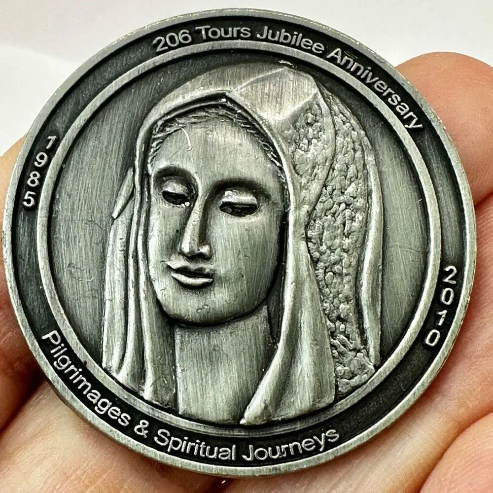 Pilgrimages and Spirtitual Journeys vintage pin Silver - Image 2