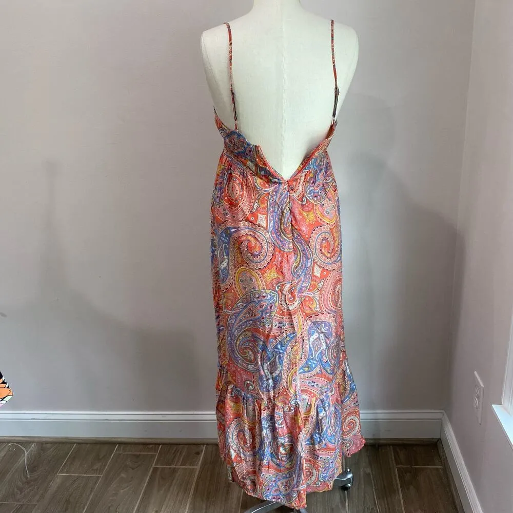 Molly Bracken Printed Long Dress in Pink Isabelle Size XS - Image 6