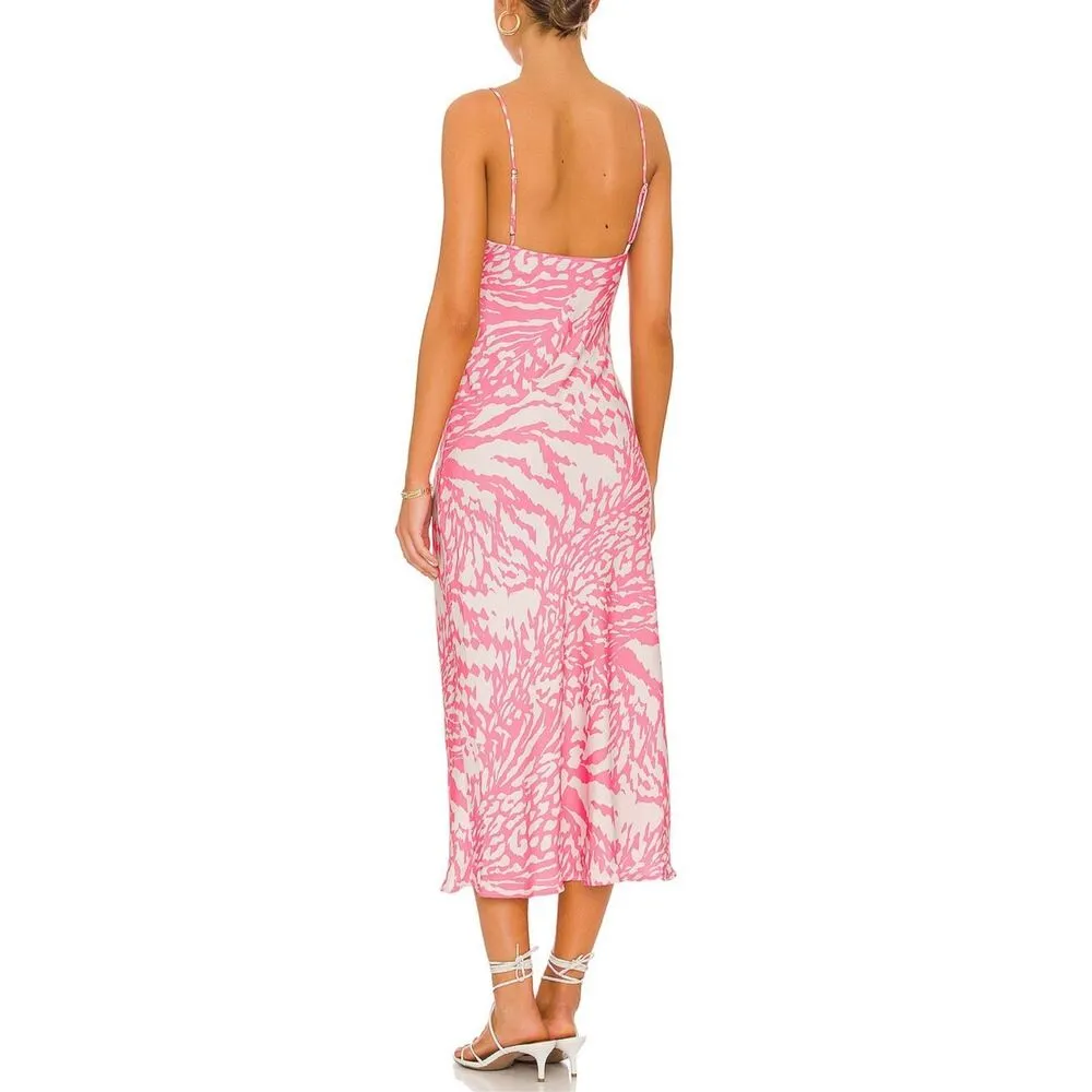 Resa Lily slip sundress in pink animal print size XS - Image 2