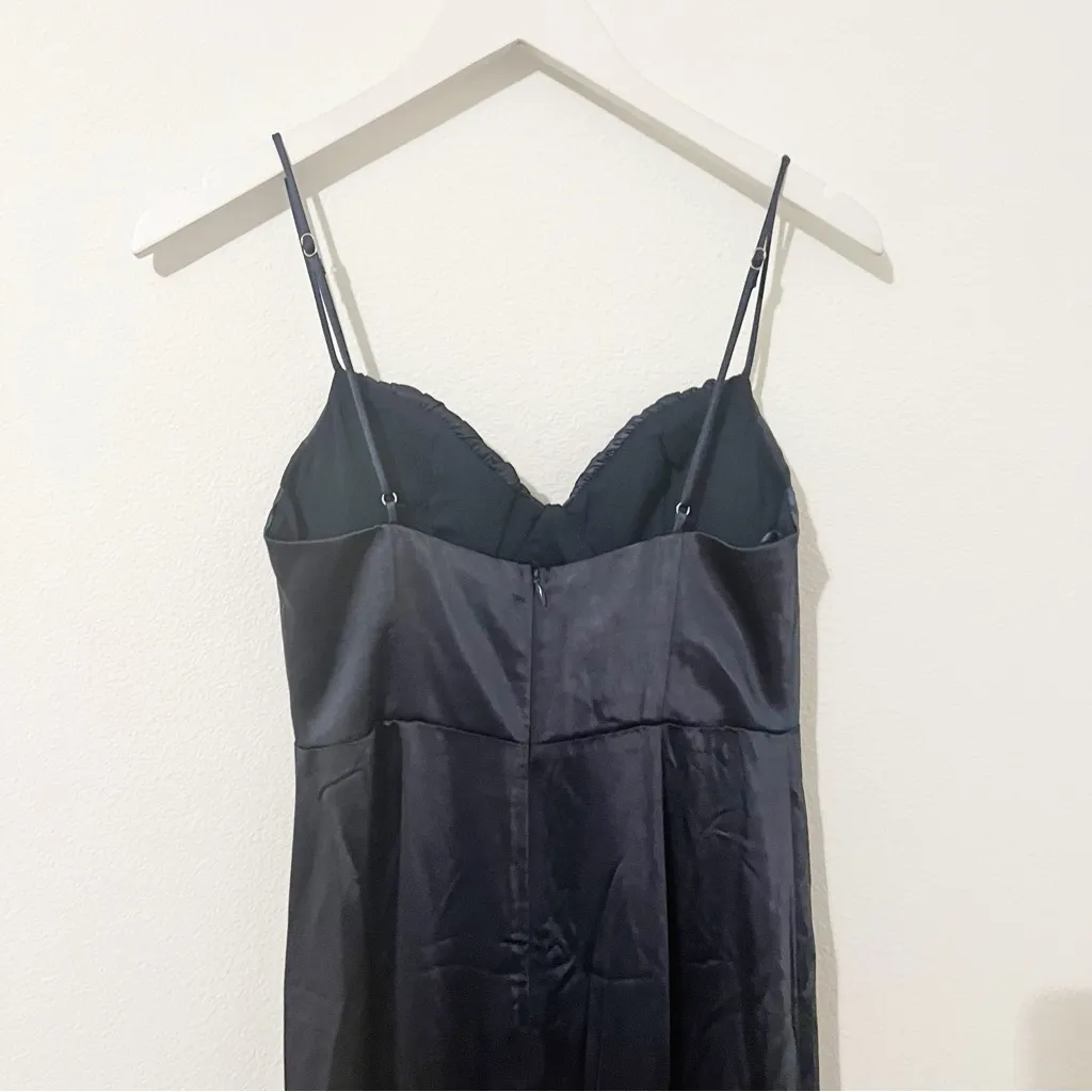 NWT SELFIE LESLIE Bronte High Split Gathered Bust Maxi Dress Ink Size US Small - Image 6